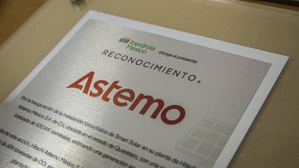 Reconocimiento a Hitachi Astemo